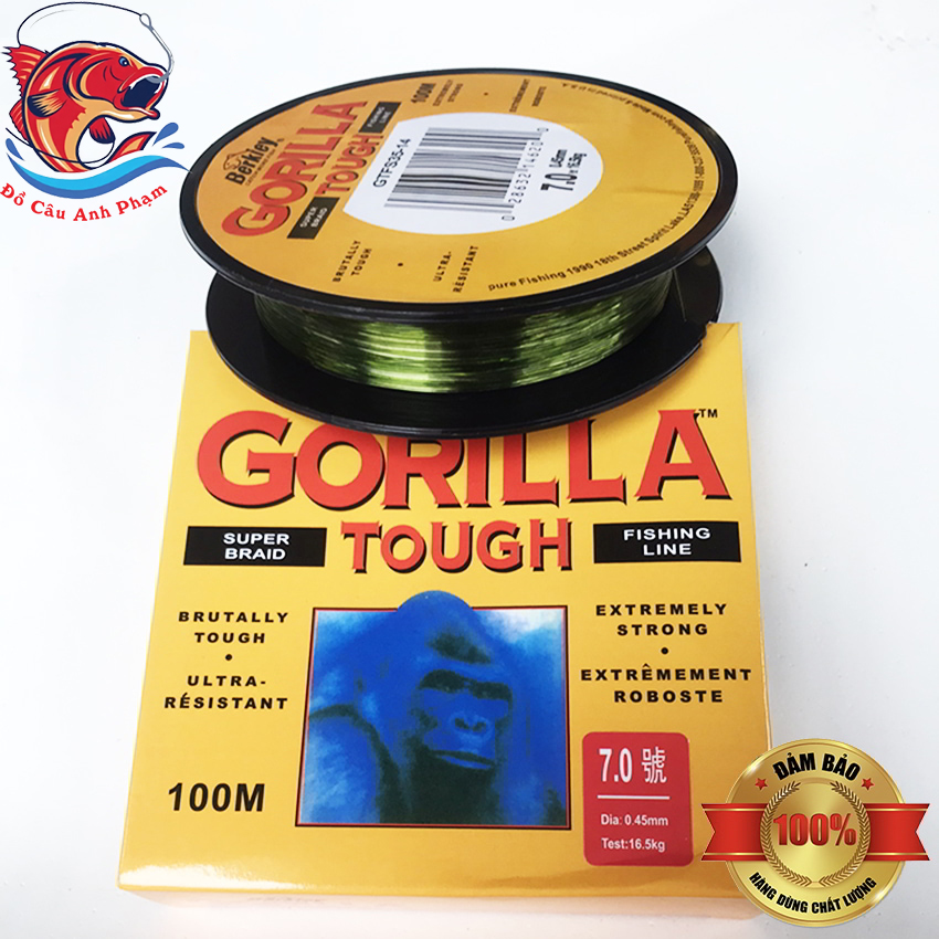 Cước Câu Cá Dây Câu Cá GORILLA Xanh Rêu 100m Siêu Bền CC-4 [Đồ câu Anh Phạm]