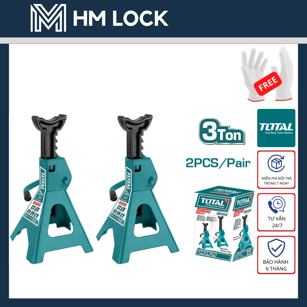 BỘ 2 ĐỘI KÊ 3 TẤN TOTAL - CAO TỐI ĐA 410MM - THJS0301 - HM LOCK
