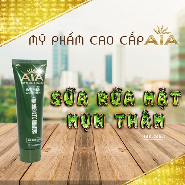 Sữa rửa mặt aia sáng da ngừa mụn - soothing cleansing milk
