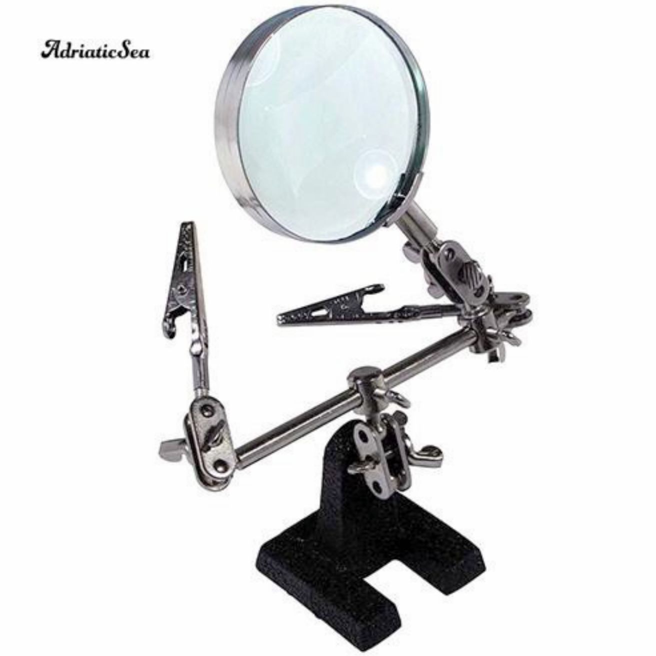 Bộ đế kẹp giữ hàn linh kiện điện tử và kèm kính lúp tiện dụng khi hàn