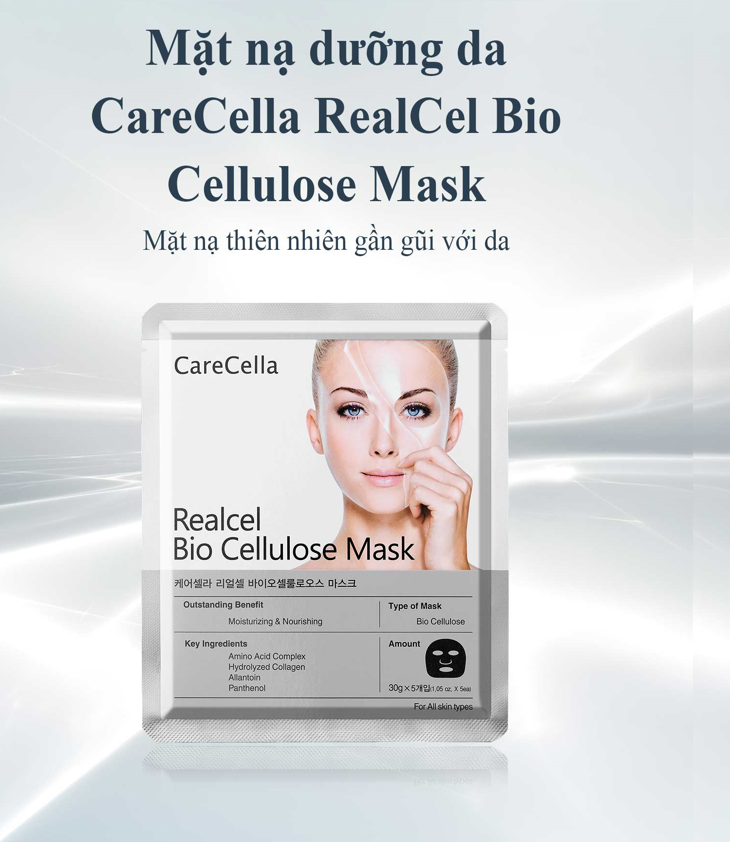 Mặt nạ dưỡng da CareCella Realcel Bio Cellulose Mask