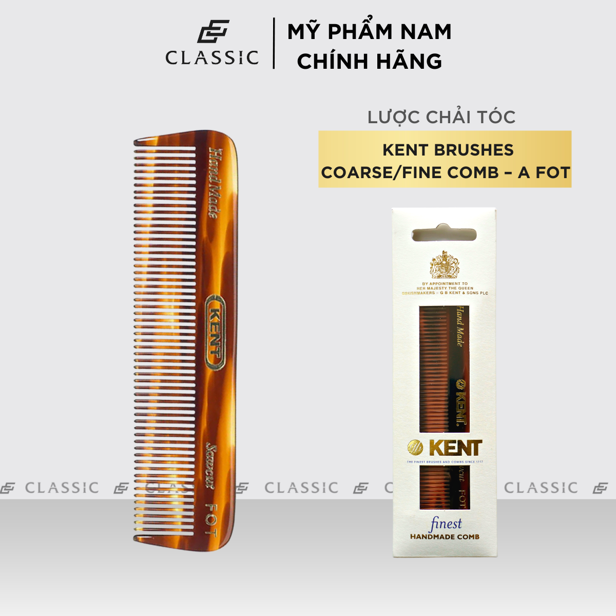 Lược chải tóc kent brushes coarse/fine comb – a fot