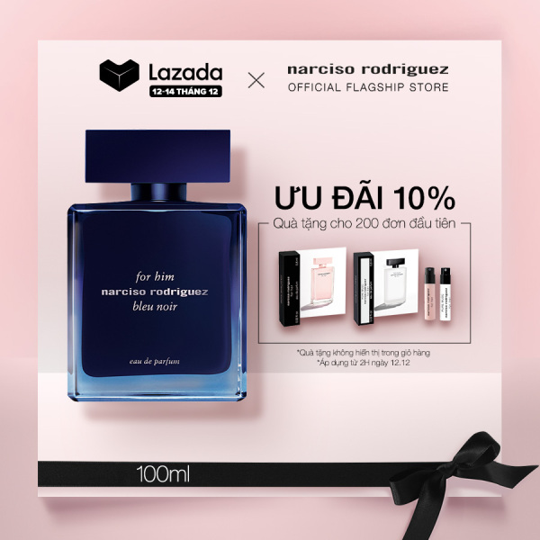 [12 - 14.12 | GIẢM 10%] Nước hoa nam Narciso Rodriguez For Him Bleu Noir Eau De Parfum 100ml