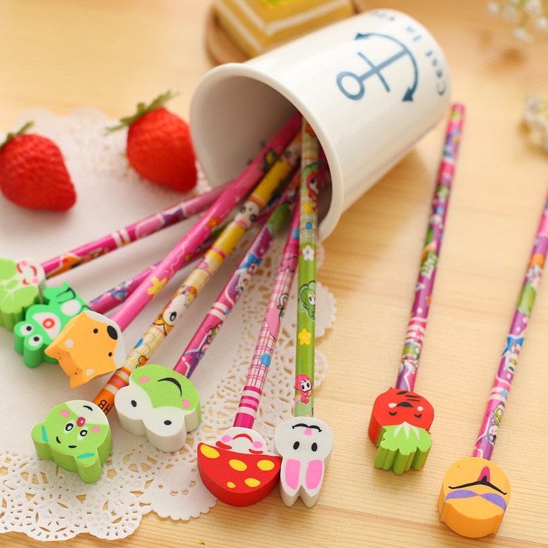Bút chì Hình Thú đầu gỗ