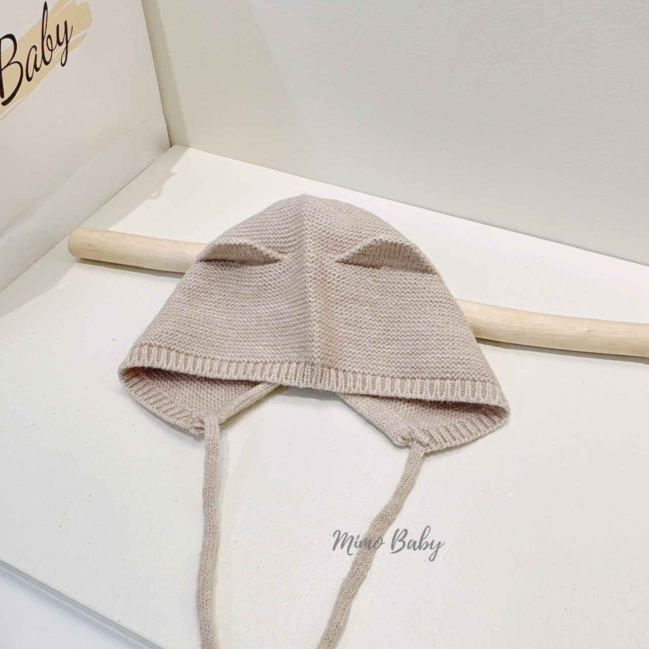 Mũ nón len cột dây tai mèo dễ thương cho bé 5m-2y Mimo baby ML49