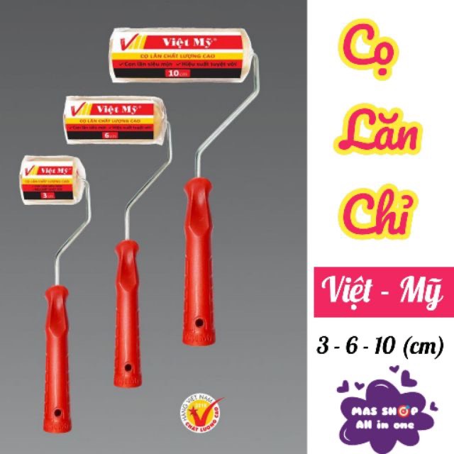 Cọ lăn chỉ mini, lăn sơn việt mỹ 3 cm , 6cm , 10cm