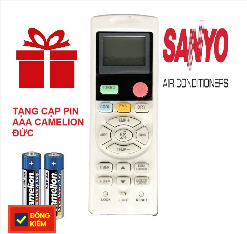 Remote máy lạnh sanyo - điều khiển điều hòa sanyo - tặng pin