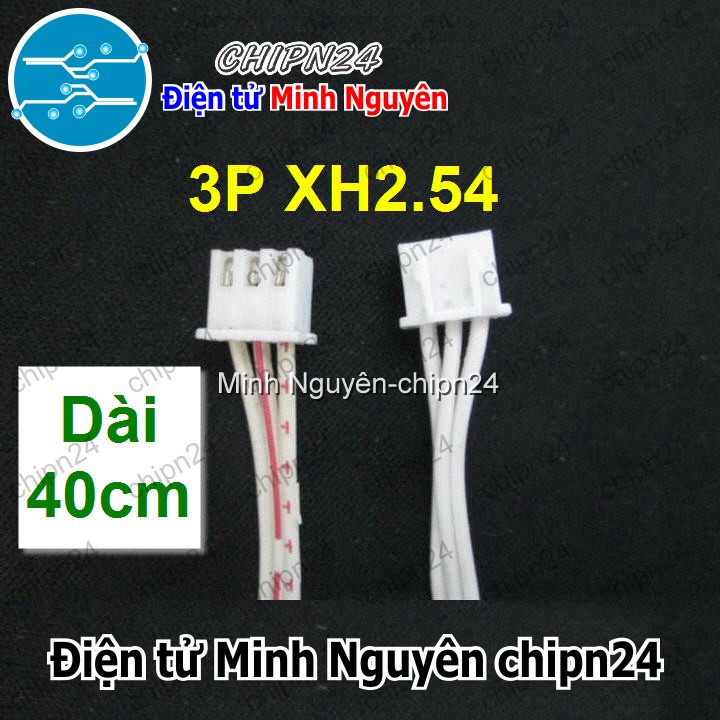 [2 sợi] (P36) Dây bẹ trắng 3P XH2.54mm 2 đầu cắm dài 40cm - HH000915