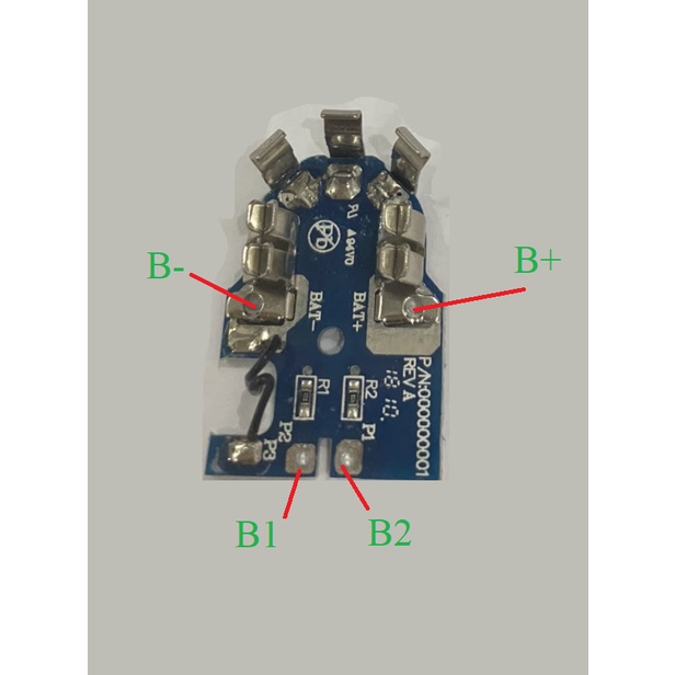 Vỏ mạch pin milwaukee 12v 6 cell li-ion. bn.