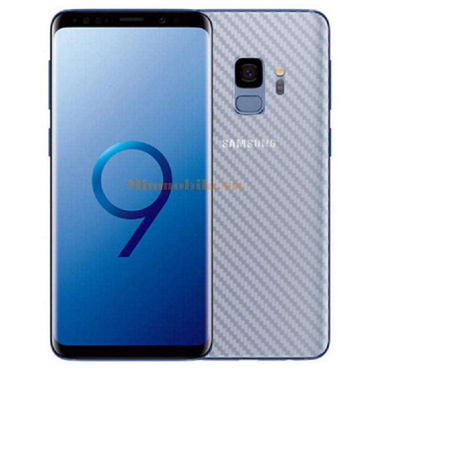 Combo 3 tấm dán lưng mặt sau vân carbon 3D trong suốt chống xước cho điện thoại Samsung Galaxy S9 , S9+ Plus