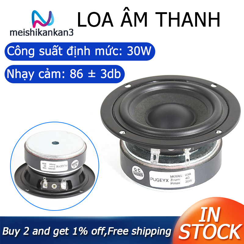 [meishikankan3] 3 Inch Full Range Speaker Audio Speaker 4 ohm 30W HiFi Speaker Stereo Mid-Bass Speaker DIY Home Amplifier Speaker