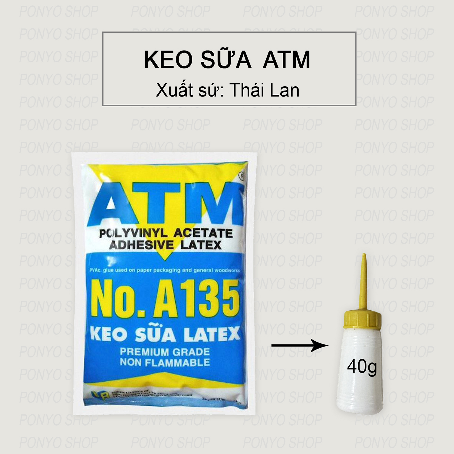 Keo sữa lɑtex ATM A135 (lọ nhỏ)