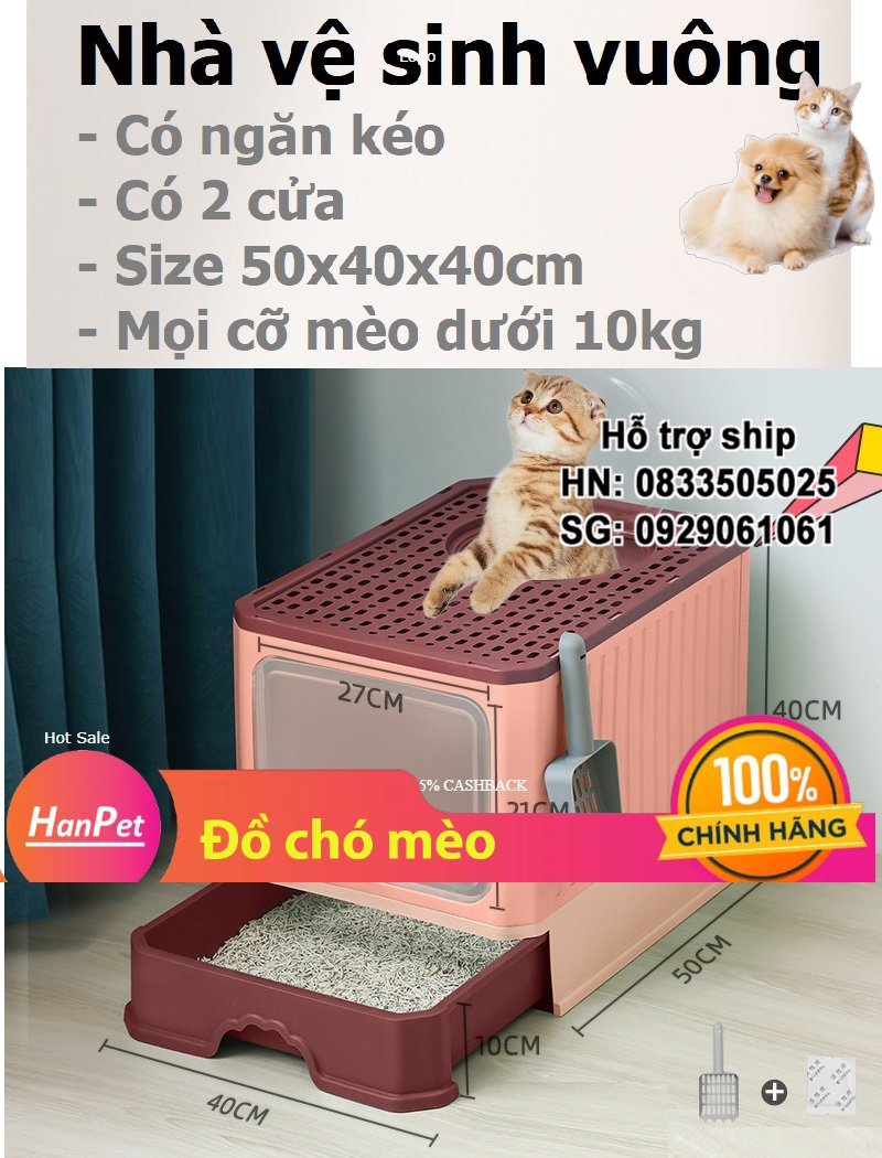 Nhà vệ sinh cho mèo