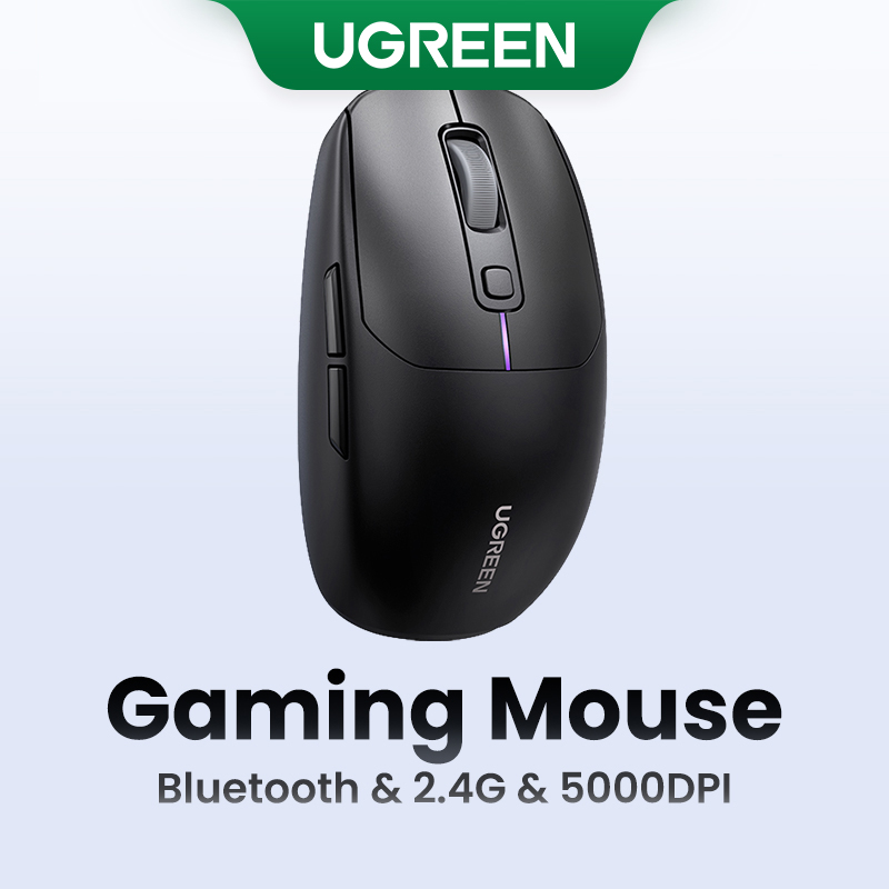 【For Windows only】UGREEN MU103 Wireless Mouse  Silent Computer Mouse with USB Receiver Mouse, 5000 DPI Small Flat Portable Mice for PC, Laptop, Computer, Chromebook, MacBook Model:90539