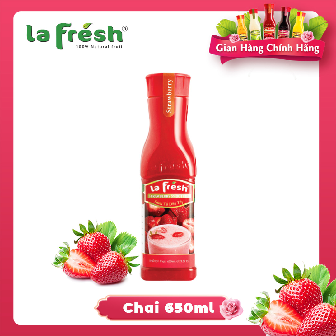 Sinh Tố Dâu Tây Lafresh Đà Lạt Chai 650ML