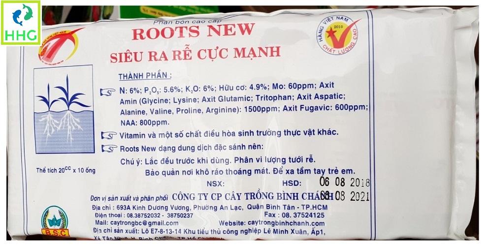 Phân bón cao cấp super roots amin humic acid đậm đặc - roots new siêu ra rễ cực mạnh