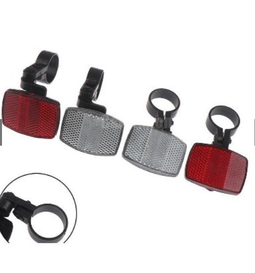combo 2 miếng phản quang vuông gắn trước sau xe đạp