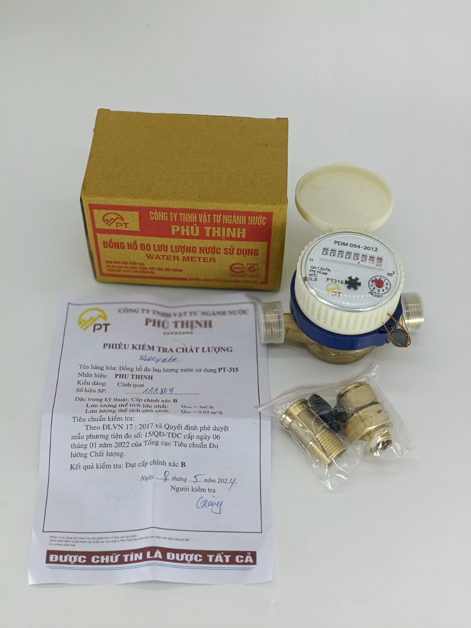 đồng hồ đồng đo lưu lượng nước Phú Thịnh