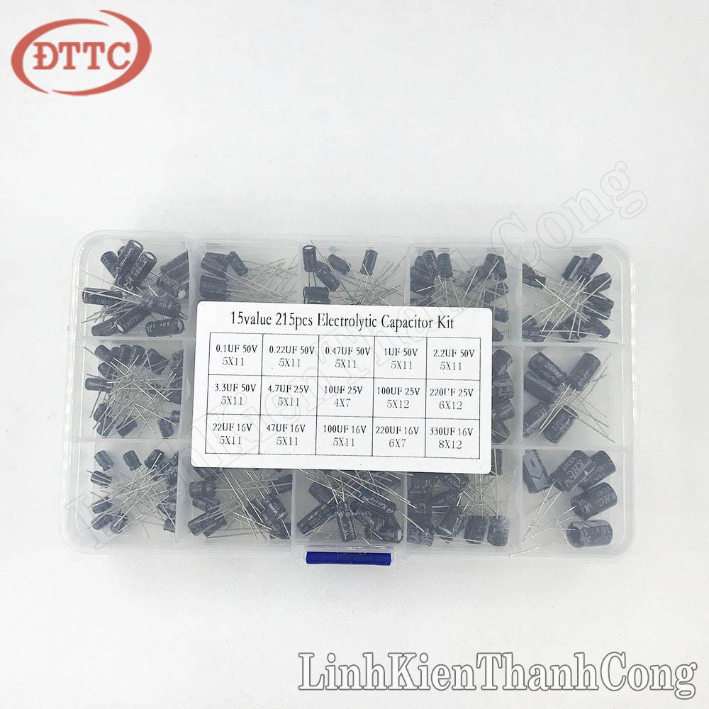 Combo 15 loại tụ hóa 0.1uf - 330uf