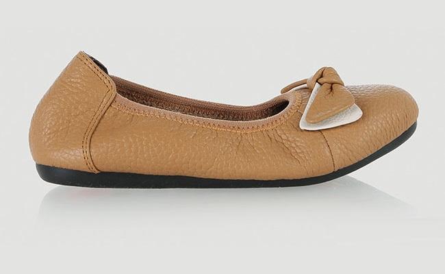 Giày trẻ em nữ  da bò màu da TH7860