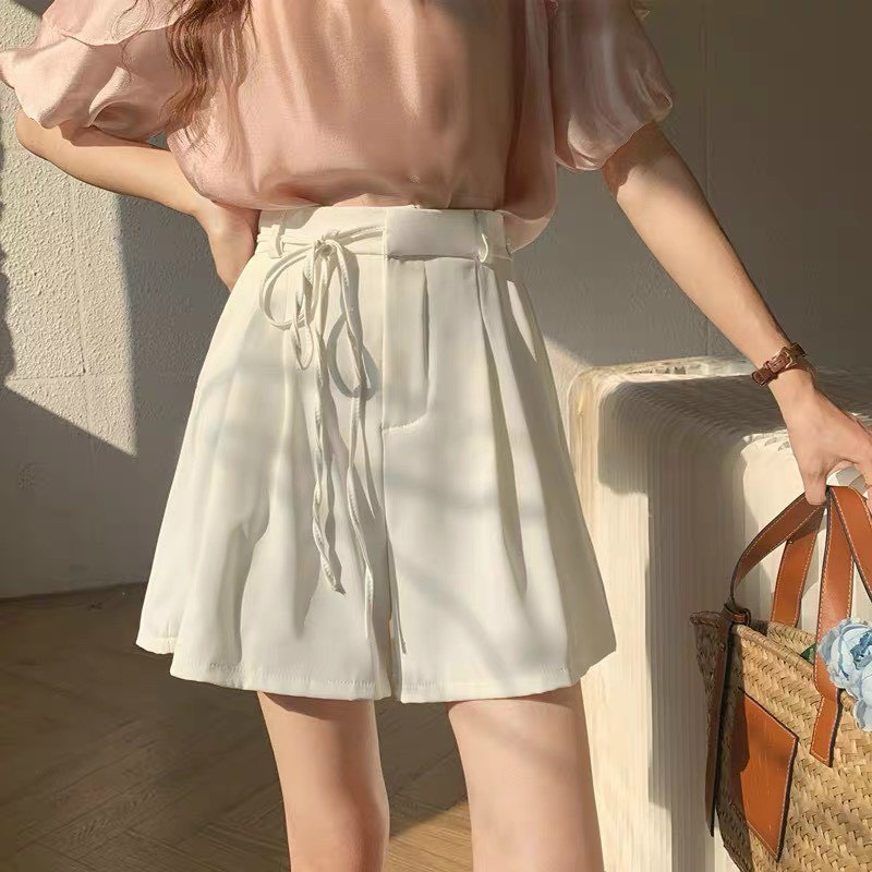 Quần Ngố Ống Rộng Dây Nơ Vải RUBY Siêu Hot
