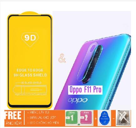 Kính cường lực 9D Oppo F11 Pro full màn full keo+cường lực bảo vệ camera oppo f11 pro