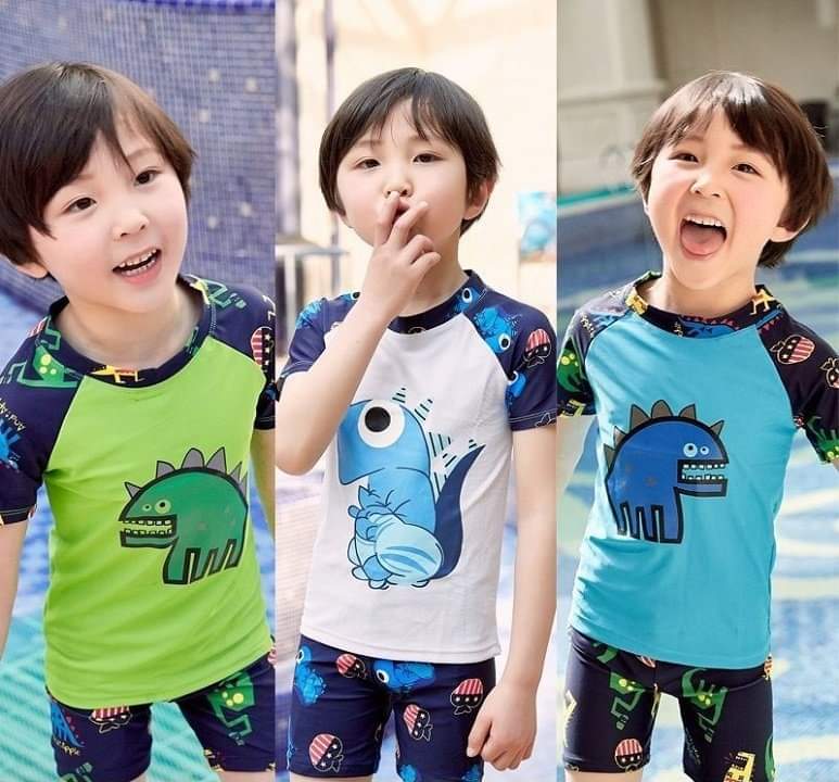 Bộ đồ bơi cho bé trai hình khủng long