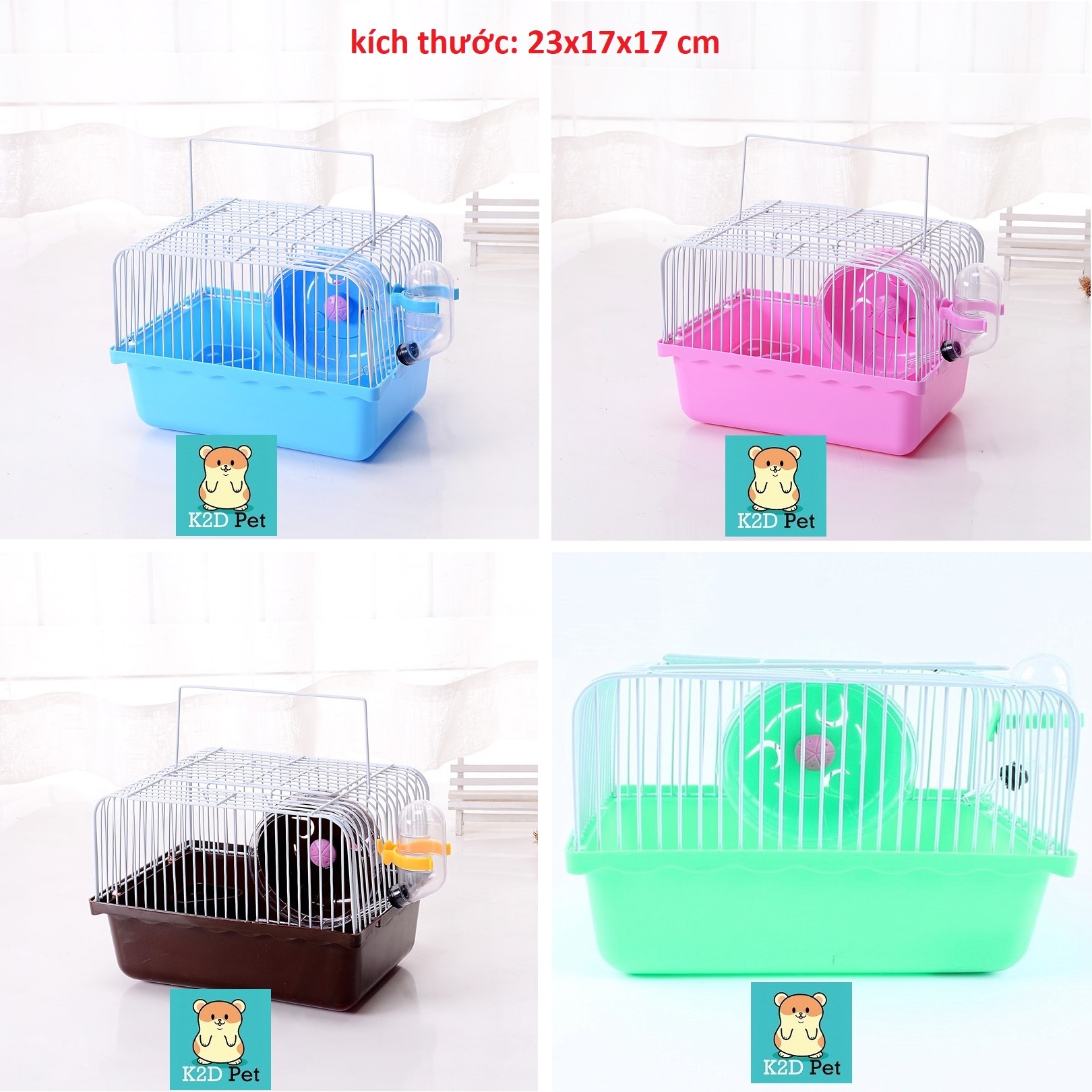 [Hoàn tiền 10%][K2D Pet] Lồng Hamster các loại Full Phụ Kiện