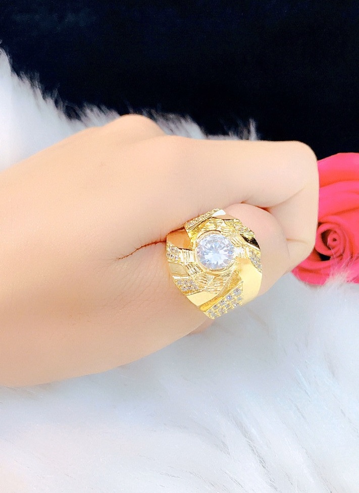 Nhẫn Nam Mạ Vàng 18K ( 01 Chiếc ) Mẫu 051.0605 - Che khuyết điểm ngón tay  - Bao Đổi Trả Trong 07 Ngày - nhẫn nam đẹp, trang sức nam