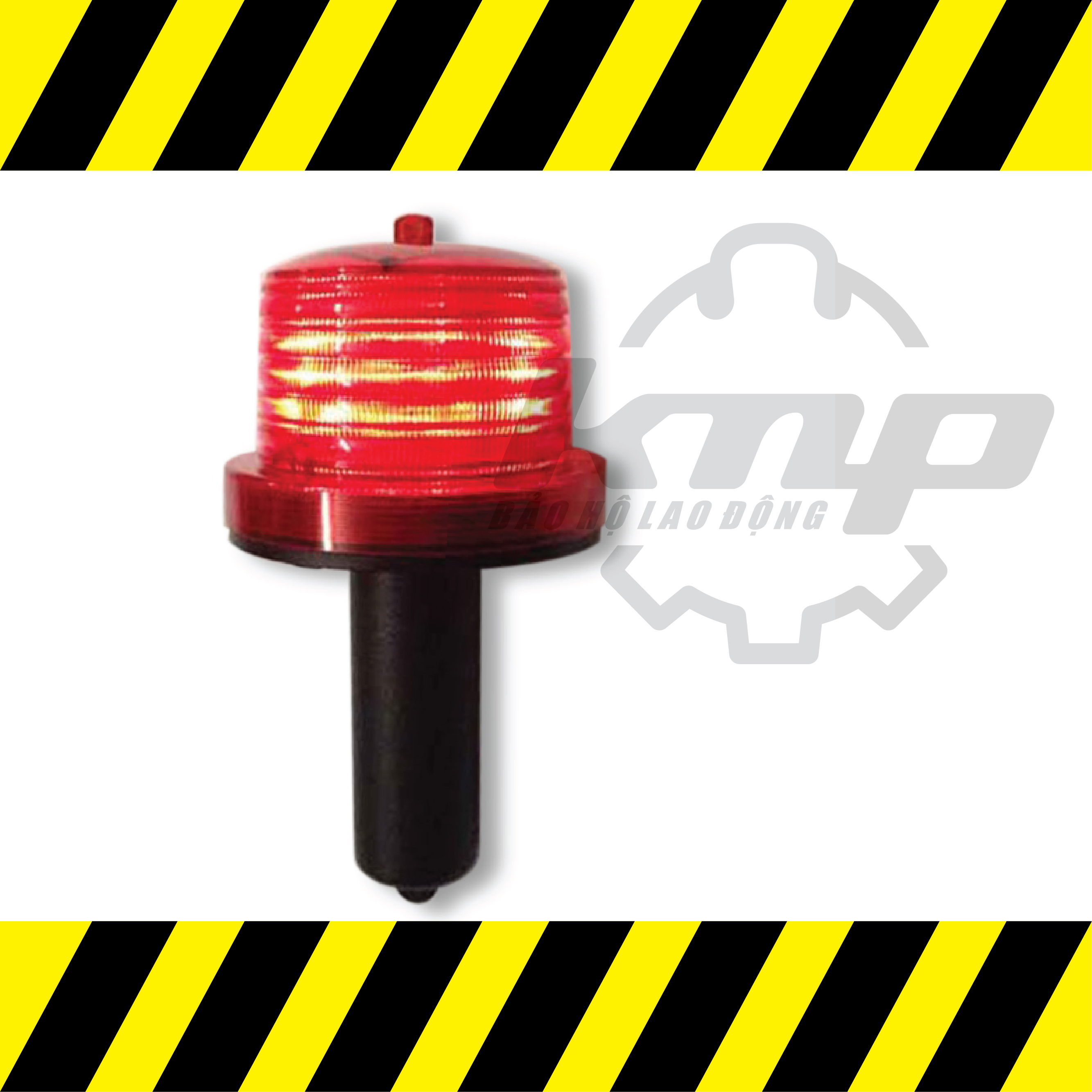 Đèn cảnh báo năng lượng mặt trời cắm cột