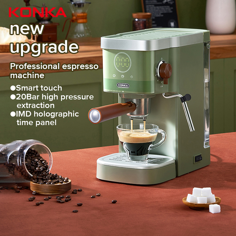 [Bản nâng cấp mới] Máy pha cà phê KONKA 1.2L 20Bar, pha cà phê tự động đa năng