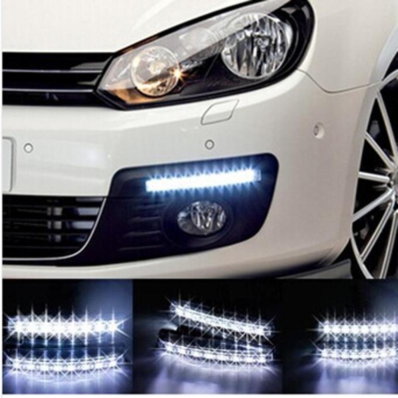 Bộ 02 ĐÈN LED 12 Mắt Chạy Ban Ngày Đèn DRL Xe Phá Sương Mù Lắp Cho Tất Cả Xe 12V