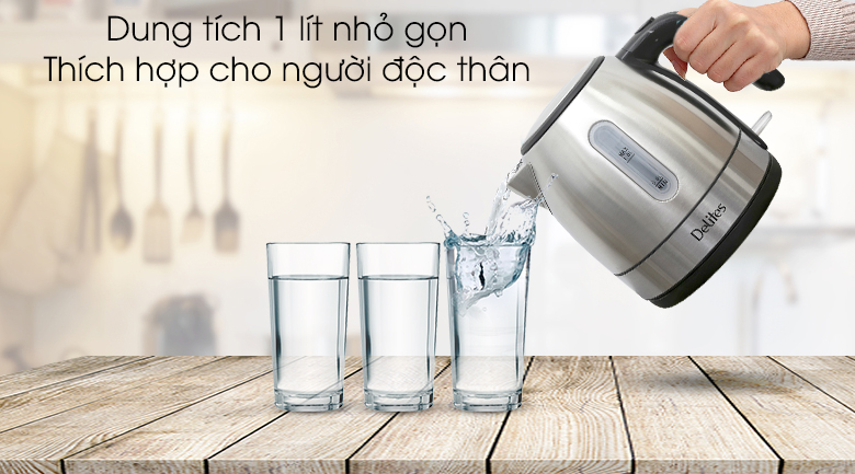 Bình siêu tốc Delites 1 lít ST10S01 inox