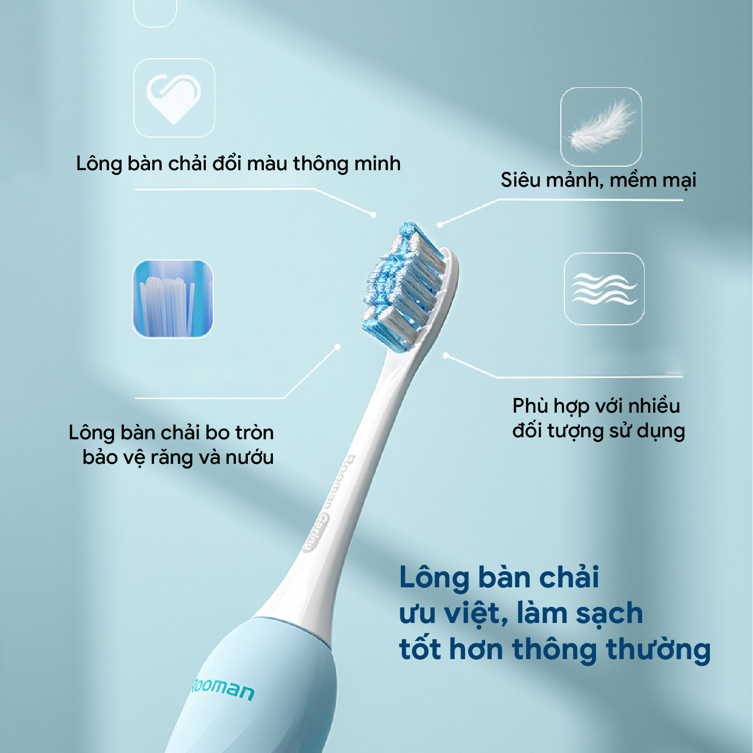 BÀN CHẢI ĐIỆN CHÍNH HÃNG MJ- K05