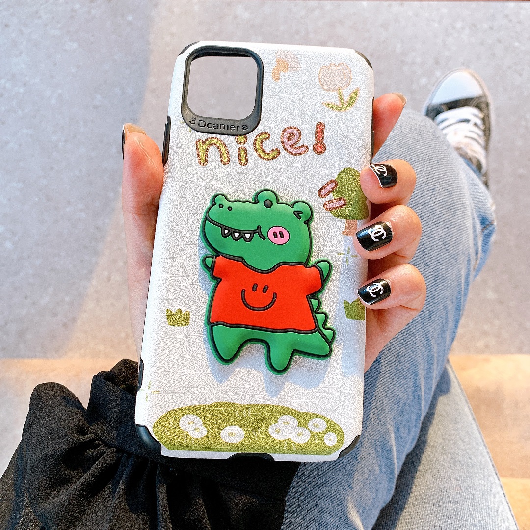 Ốp Lưng Da IMD Hình Nổi Crocodile