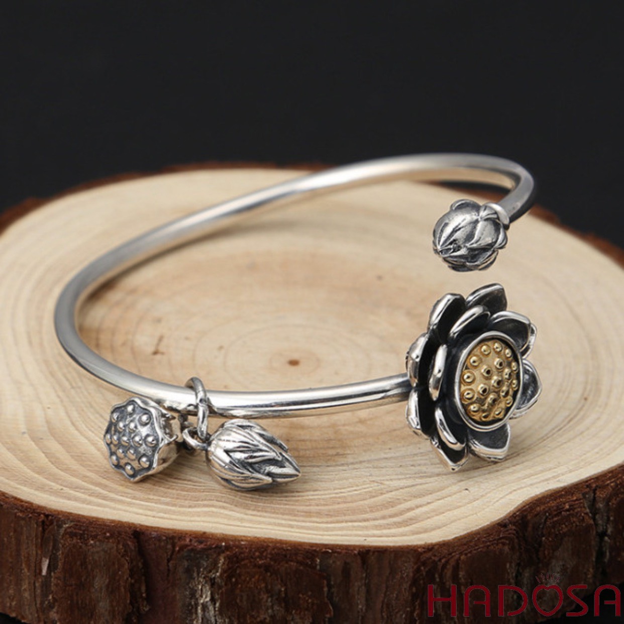 [Genuine] [true photo] [shipping] [ready stock] [with warranty] bracelet silver bangle