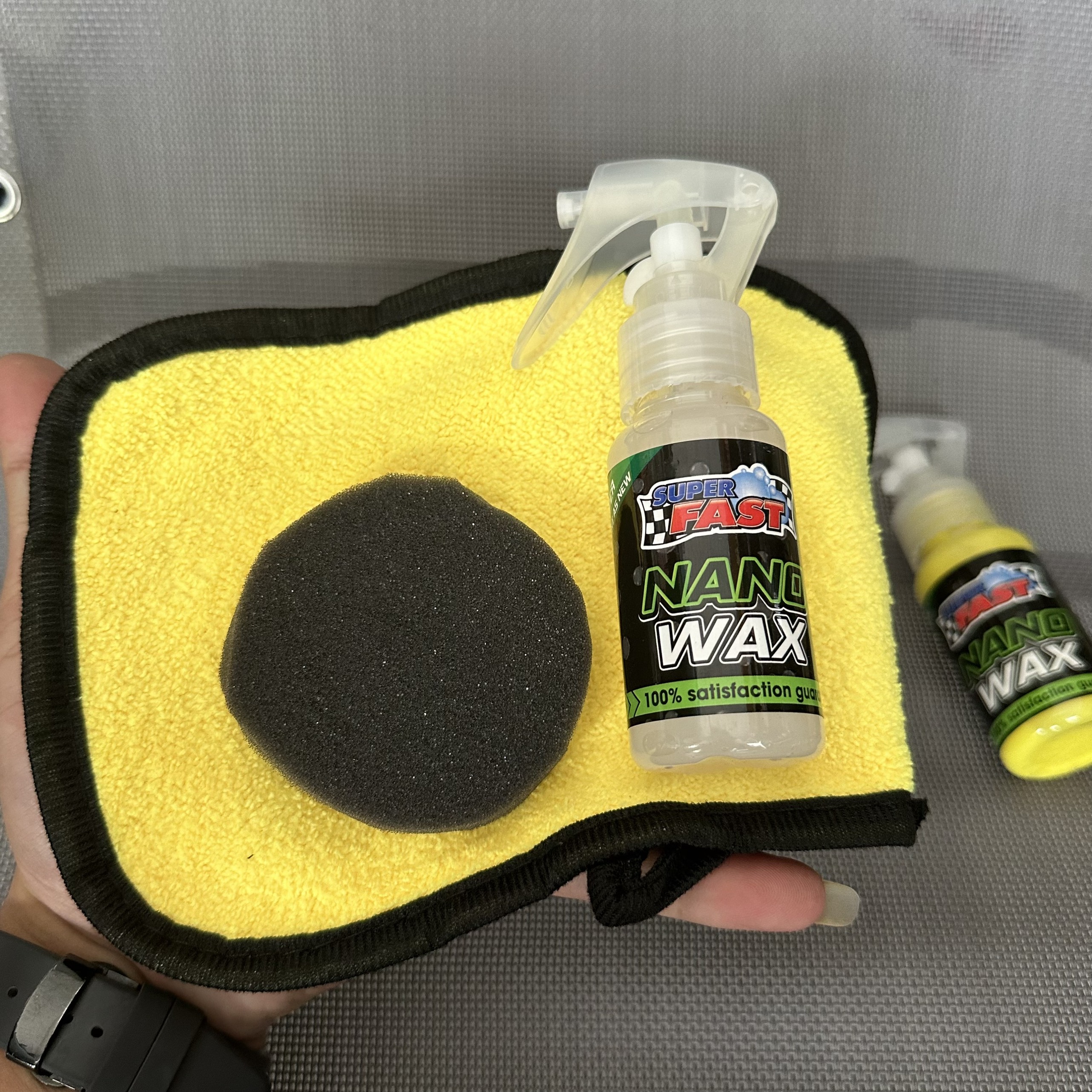 Nano Wax Super fast Phục Hồi Nhựa Nhám Và Nhựa Bóng tặng Khăn Và Mút