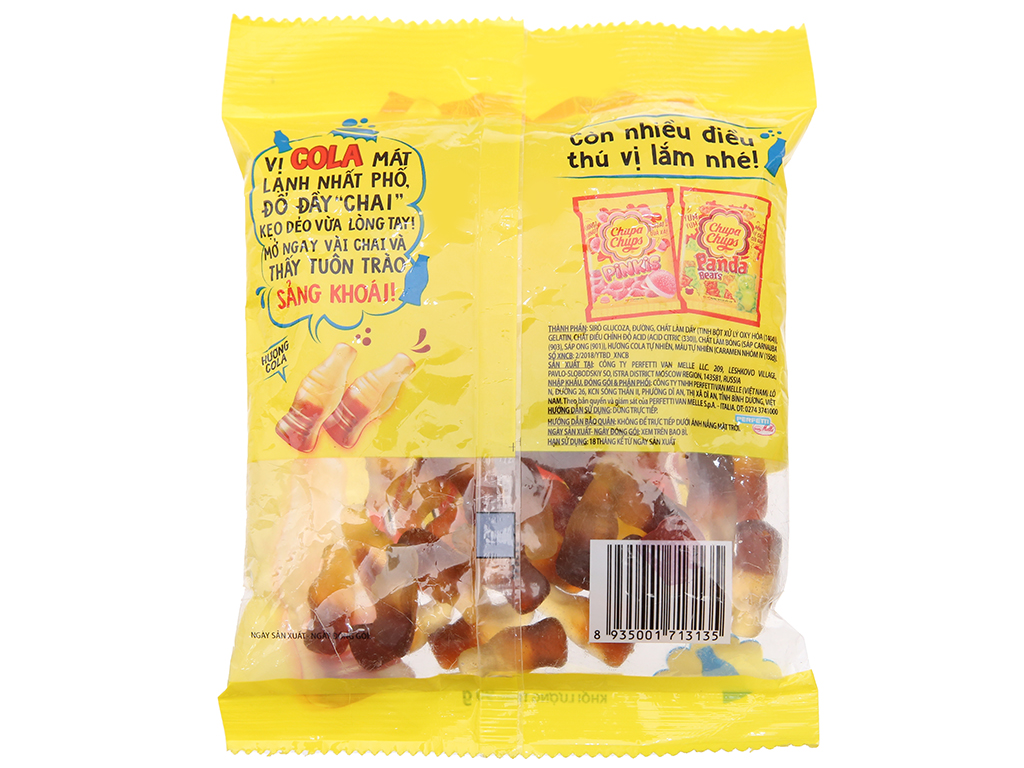 Combo 3 gói Kẹo dẻo cola Chupa Chups Cool gói 90g