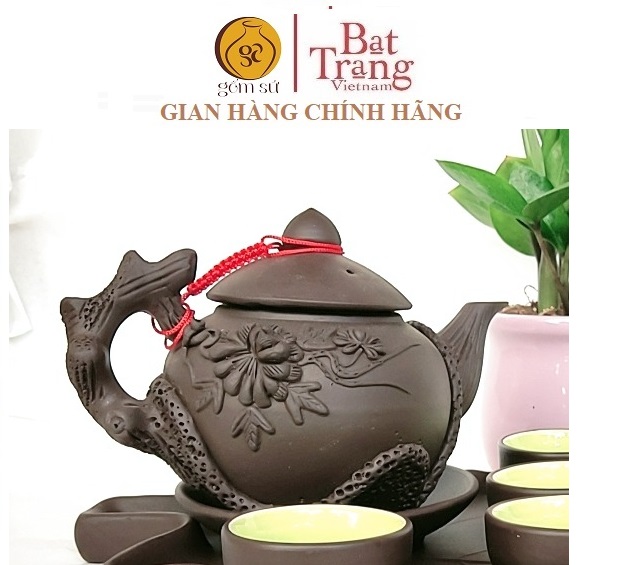 Ấm tử sa đắp nổi dung tích 500ml