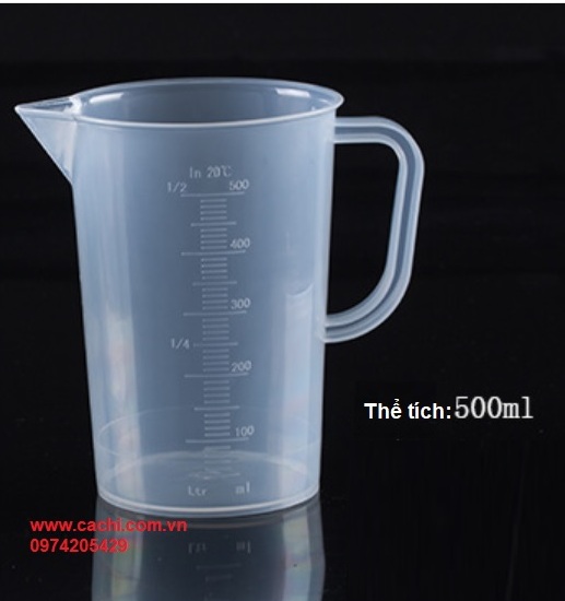 Ca đong bằng nhựa có chia vạch 500ml
