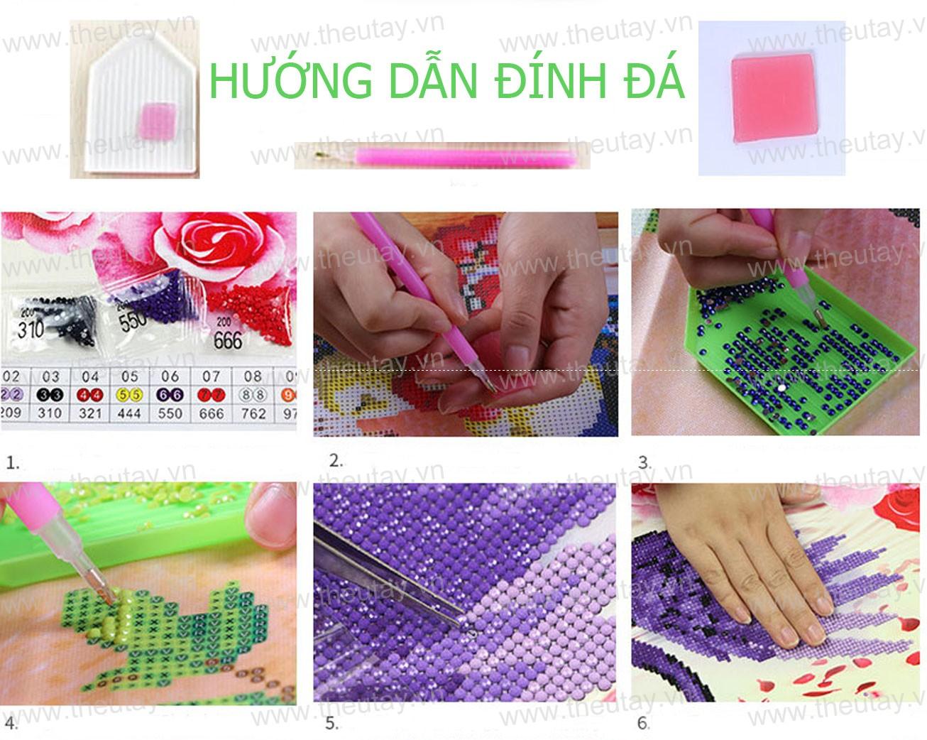 [HCM]Tranh Đính Đá ABC 3D Phật A Di Đà 63083 (KHÁCH TỰ ĐÍNH) KT:60x86cm