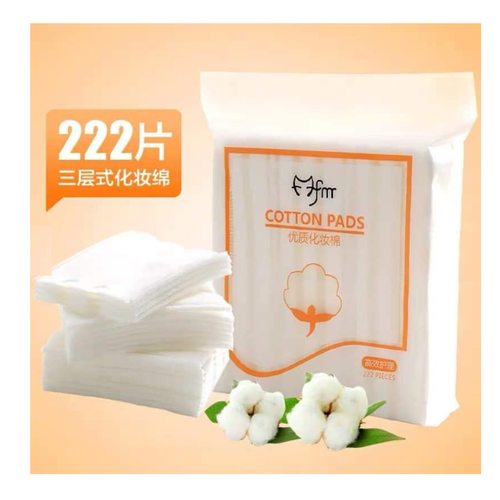 Bông tẩy trang 3 lớp Cotton Pads [Túi 222 miếng dày dặn]