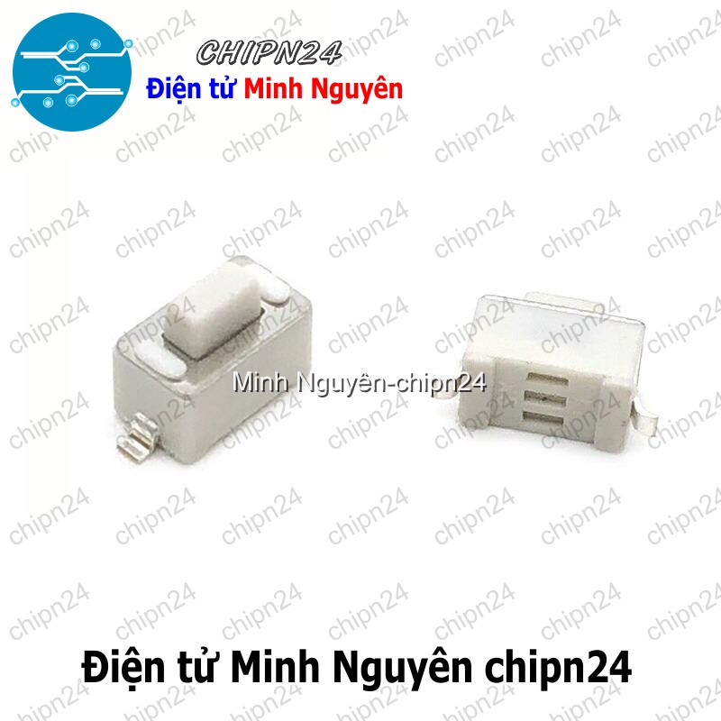 [10 cái] (K77) Nút nhấn 2 chân 3x6x5mm SMD Dán Trắng - HH003211