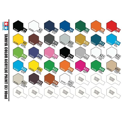 [Hoàn Tiền 10%][New] Sơn mô hình Tamiya Enamel bóng X1-X20