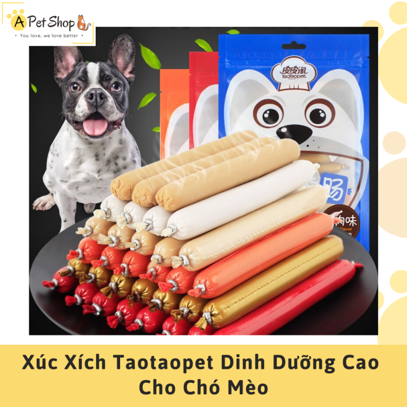Xúc Xích Ăn Liền Cho Chó, Mèo Dinh Dưỡng Cao Taotaopet (Túi 30 cái) - A Pet Shop