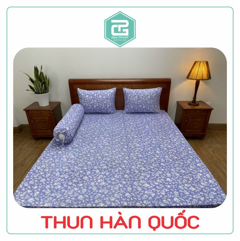 Korean Elastic Bed Sheet Set 4 Pieces (1 Sheet + 2 Pillowcases + 1 Body Pillowcase)