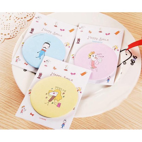 COMBO 2 Gương Mini 1 Mặt Nhỏ Gọn Tiện Lợi