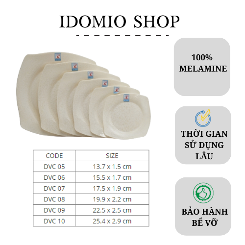 Đĩa Nhựa Vân Đá Kem Nhiều Size