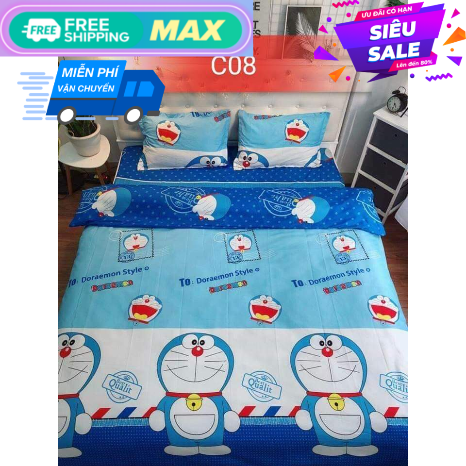 Set 5 Món Chăn hè Ga Gối - 2 Áo Gối - Đủ Size
