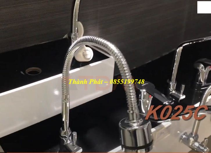 [CHÍNH HÃNG] Vòi Bếp Lạnh, cần mềm CAESAR K025C Gắn Chậu, vòi rửa chén bát
